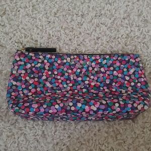 Kate Spade confetti dot print makeup bag